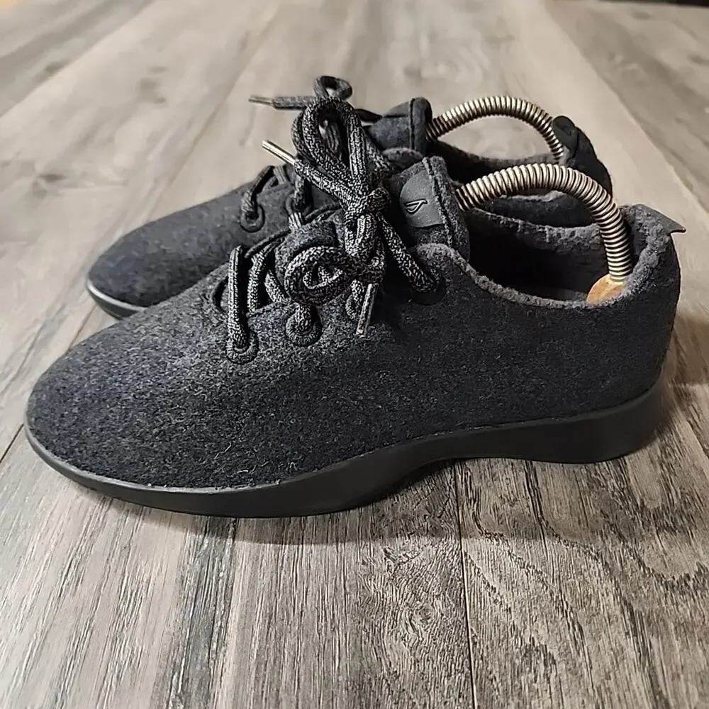 Allbirds Women’s Wool Runners Natural Black/Black sole Size 9 - Picture 4 of 9